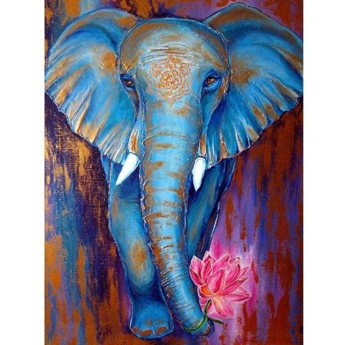 Elefánt 40x50 számok szerinti festés kép