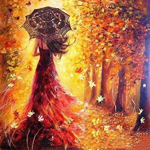 Sétáló Hölgy 40x50 számok szerinti festés kép