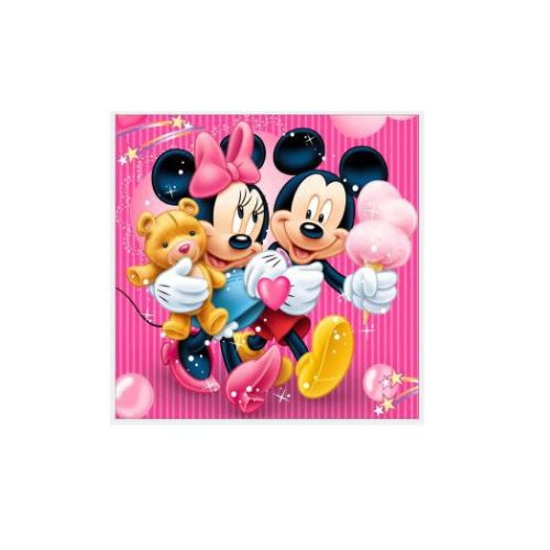 Mickey és Minnie 30x40 cm 5D négyzet alakú gyémántszemes kirakó